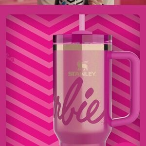 Stanley Barbie Pink Tumbler with Straw BROKEN